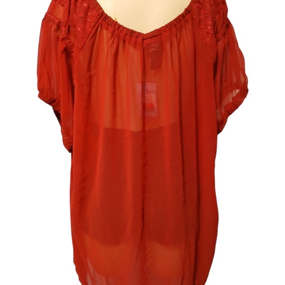 Torrid Deep Red Blouse - Picture 2 of 10